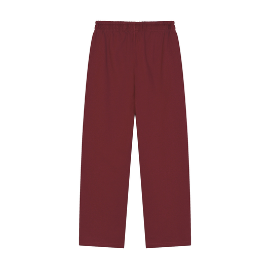 Solid Color Straight-Leg Sweatpants