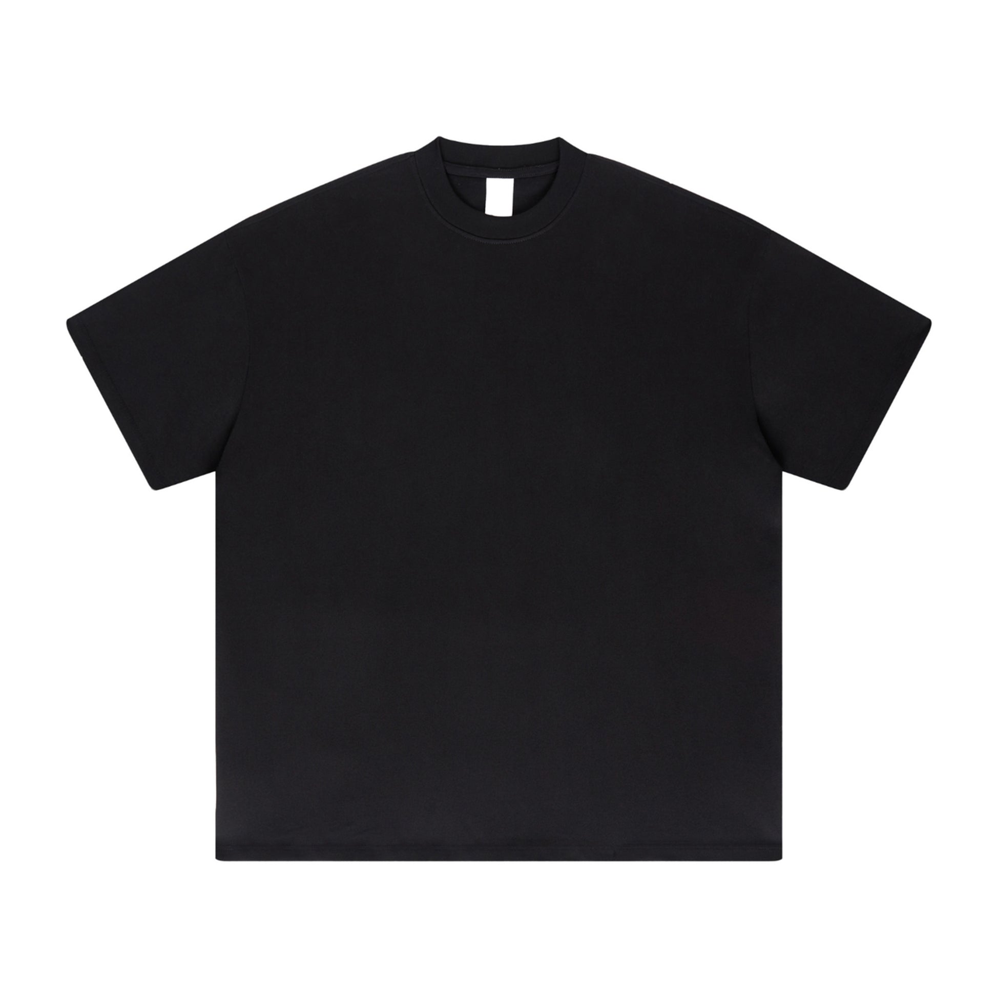 FineAF Collection One heavyweight drop-shoulder T-shirt in Black, front flat lay
