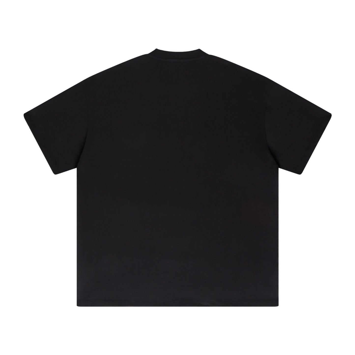 FineAF Collection One heavyweight drop-shoulder T-shirt in Black, back flat lay