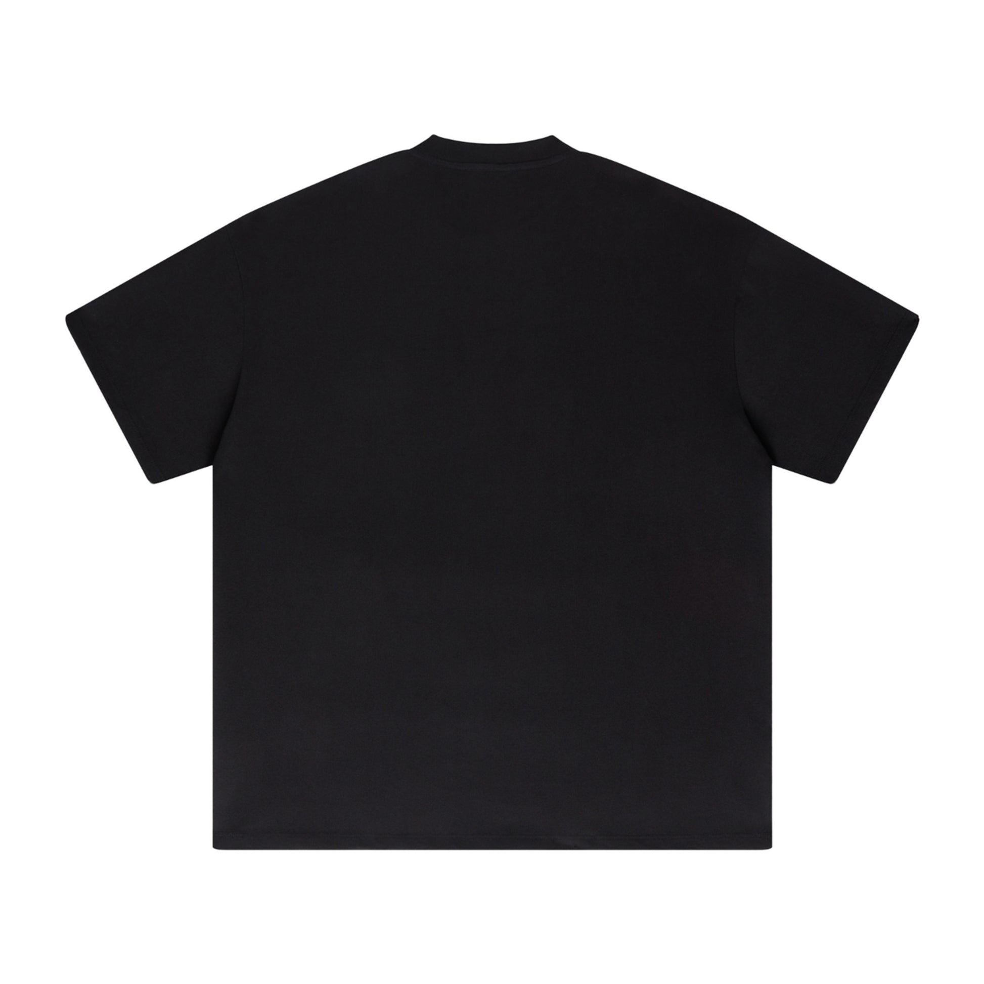 FineAF Collection One heavyweight drop-shoulder T-shirt in Black, back flat lay