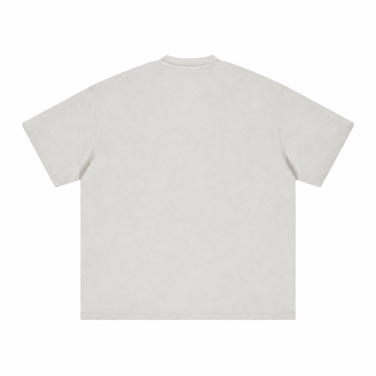FineAF Collection One heavyweight drop-shoulder T-shirt in Oat, back flat lay