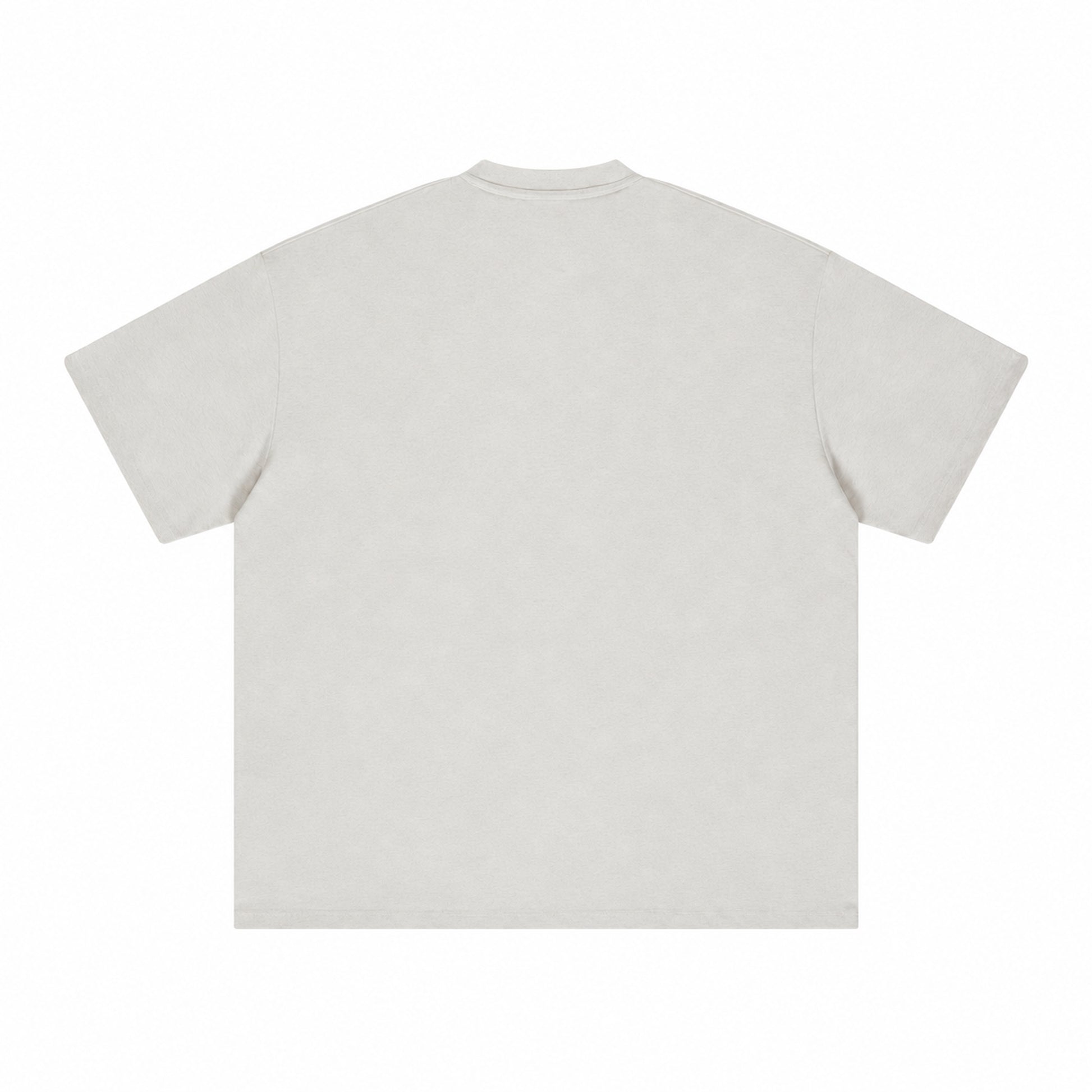FineAF Collection One heavyweight drop-shoulder T-shirt in Oat, back flat lay
