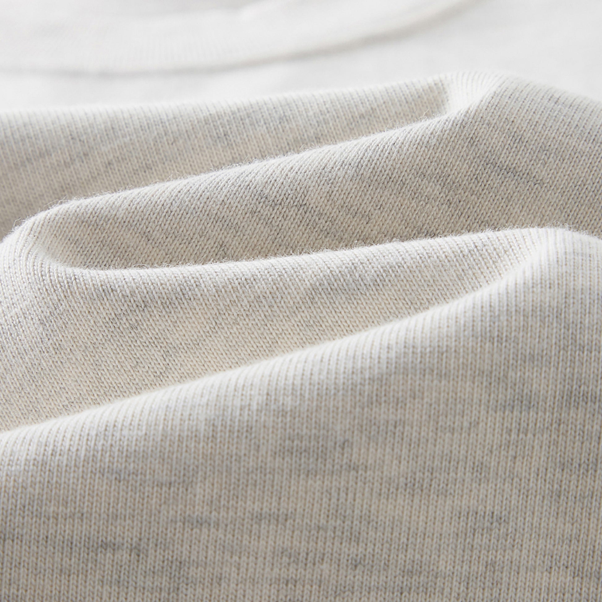 FineAF Oat heavyweight T-shirt fine cotton jersey fabric close-up