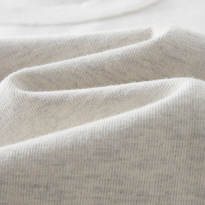 FineAF Oat heavyweight T-shirt fine cotton jersey fabric close-up