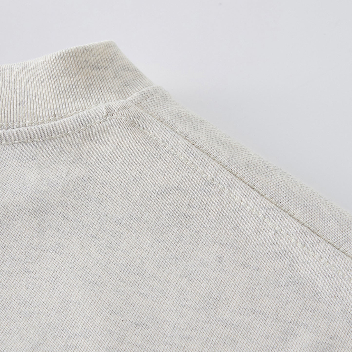 FineAF Oat heavyweight T-shirt dropped shoulder and sleeve seam detail
