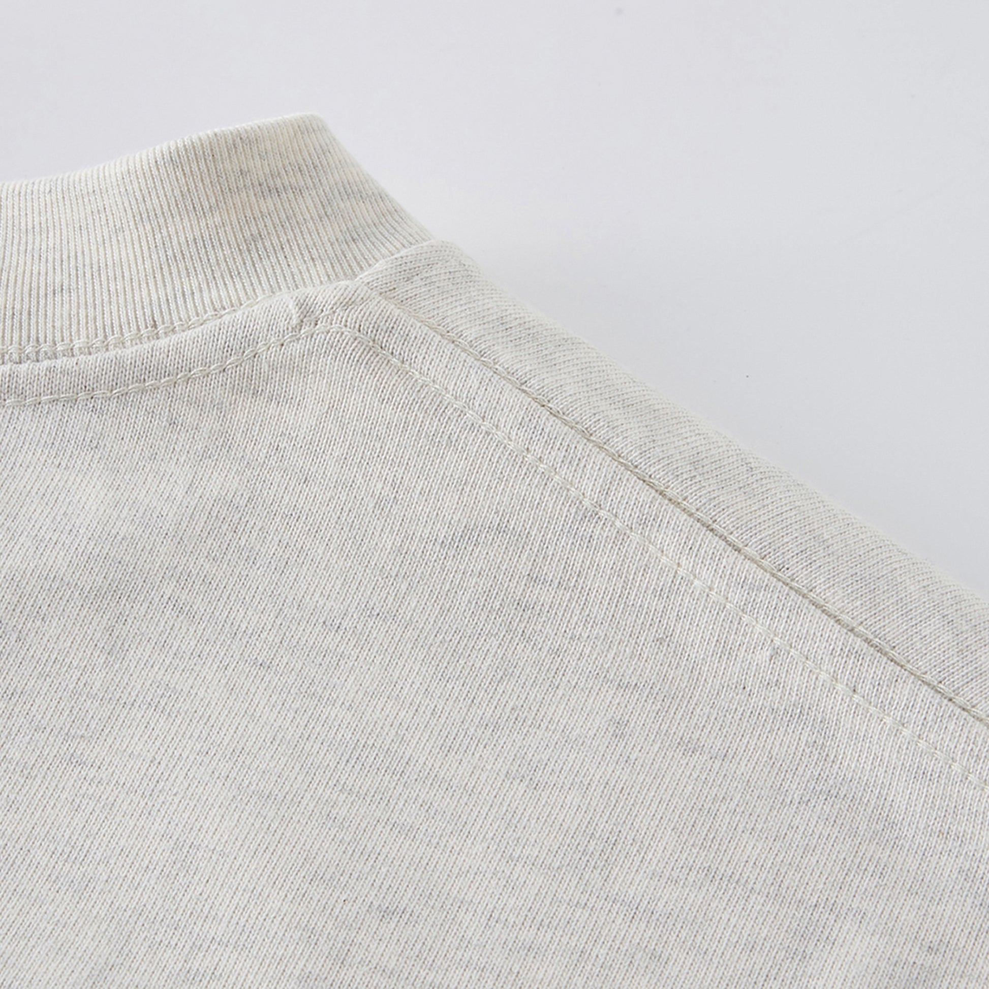 FineAF Oat heavyweight T-shirt dropped shoulder and sleeve seam detail