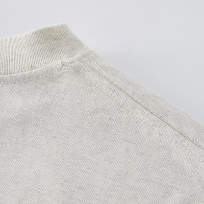 FineAF Oat heavyweight T-shirt dropped shoulder and sleeve seam detail