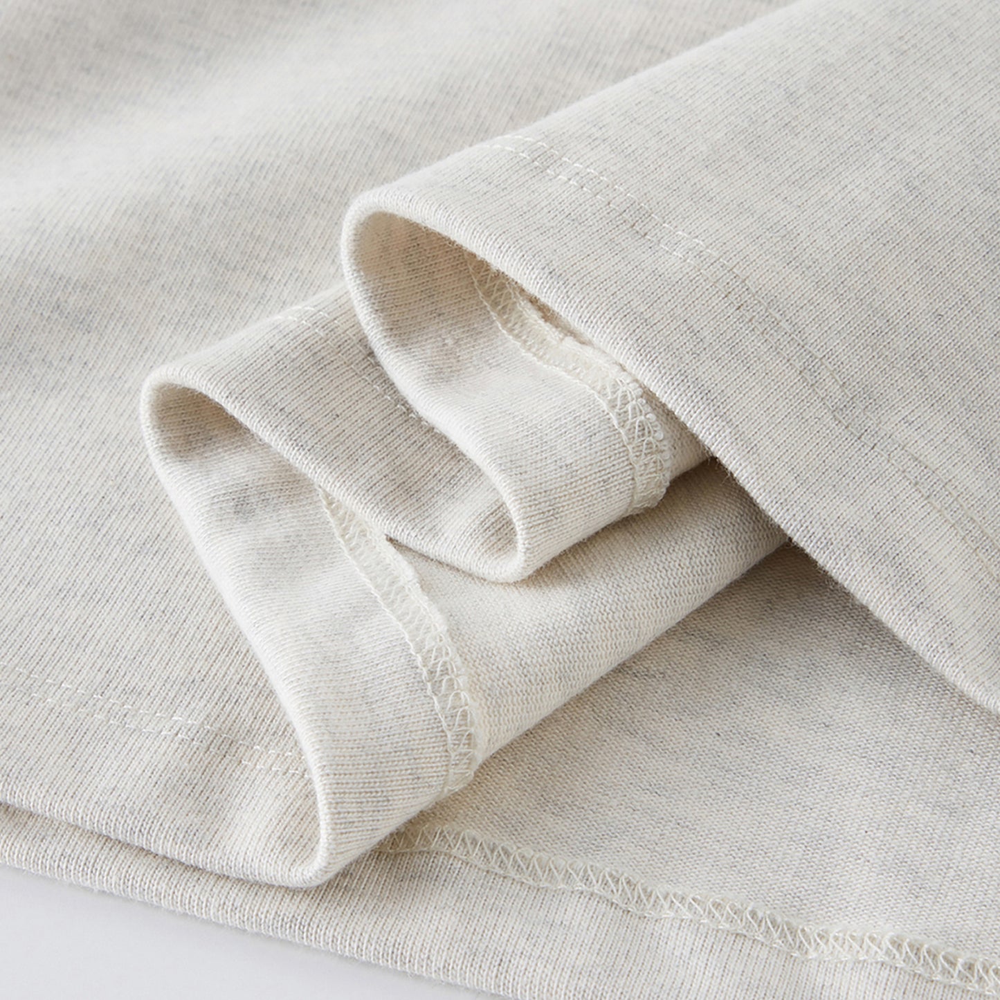 FineAF Oat heavyweight T-shirt sleeve opening detail