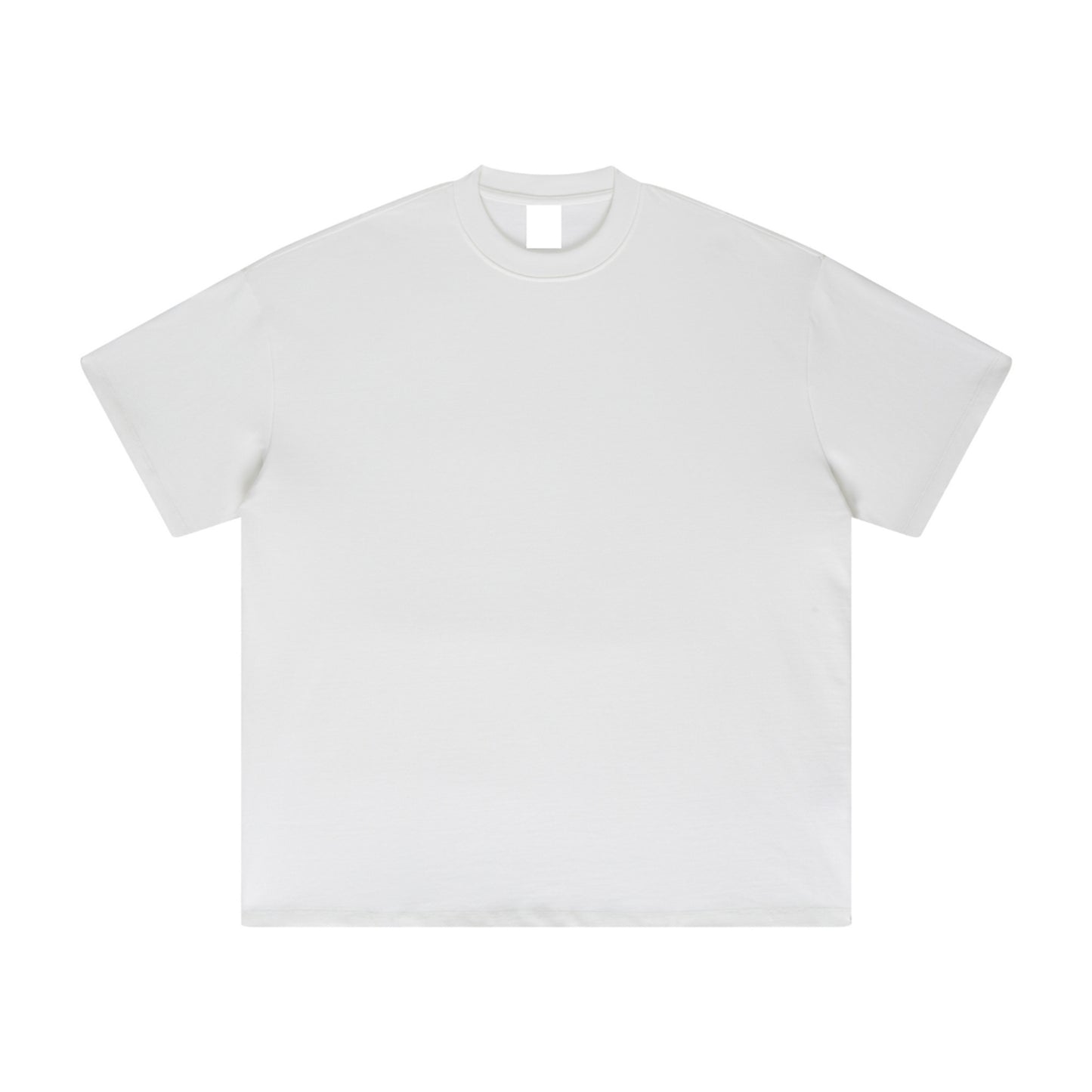 FineAF Collection One heavyweight drop-shoulder T-shirt in White, front flat lay