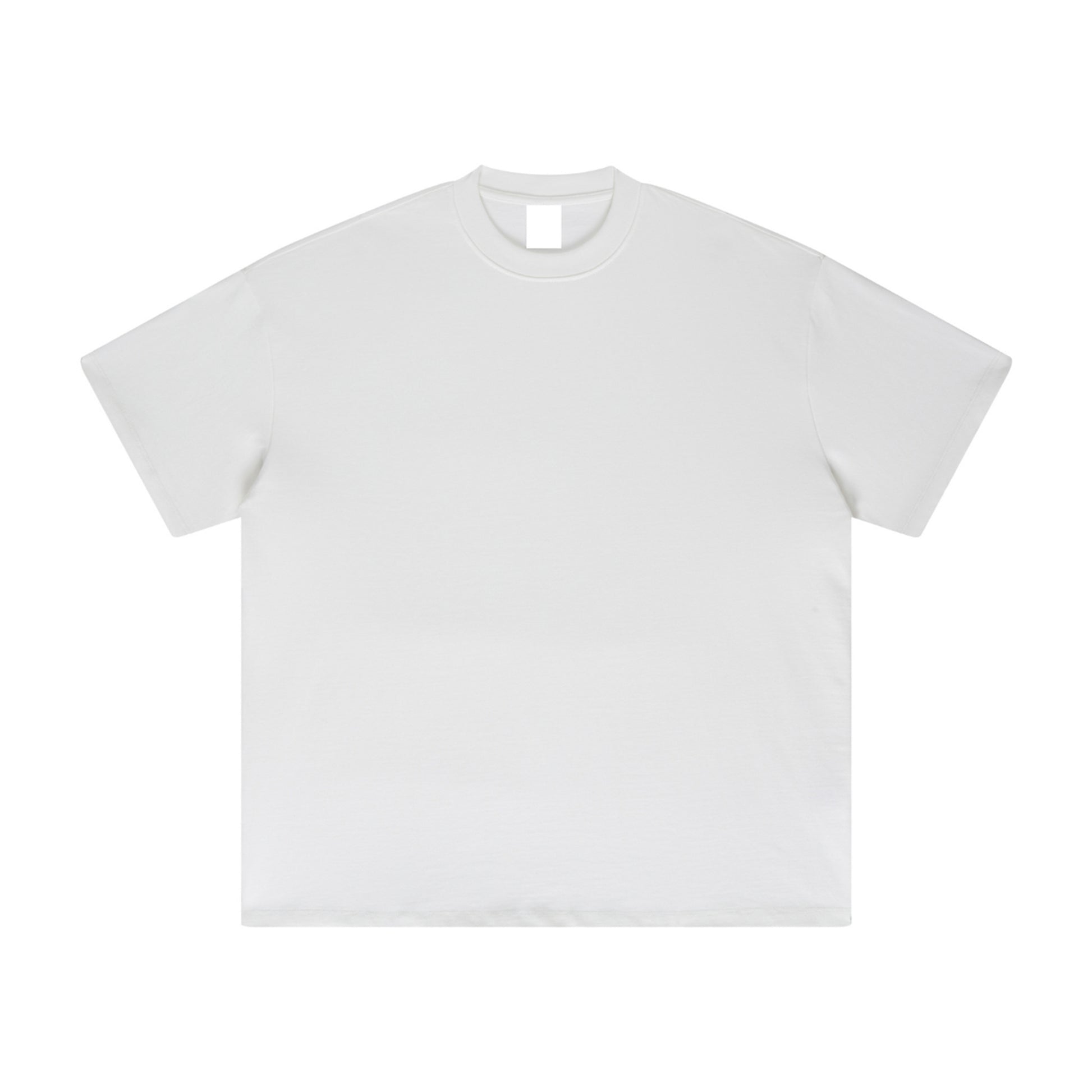 FineAF Collection One heavyweight drop-shoulder T-shirt in White, front flat lay