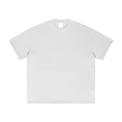 FineAF Collection One heavyweight drop-shoulder T-shirt in White, front flat lay