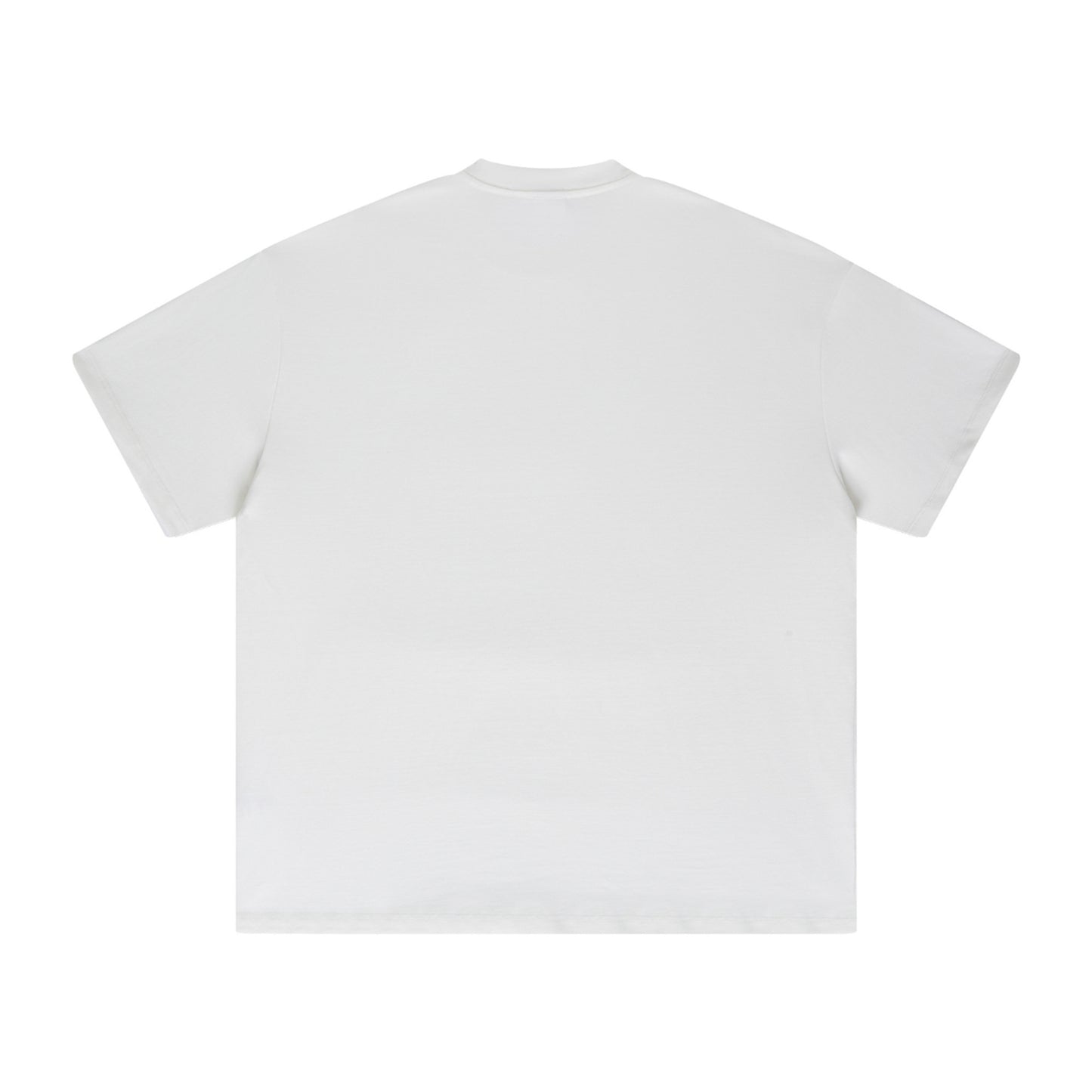 FineAF Collection One heavyweight drop-shoulder T-shirt in White, back flat lay