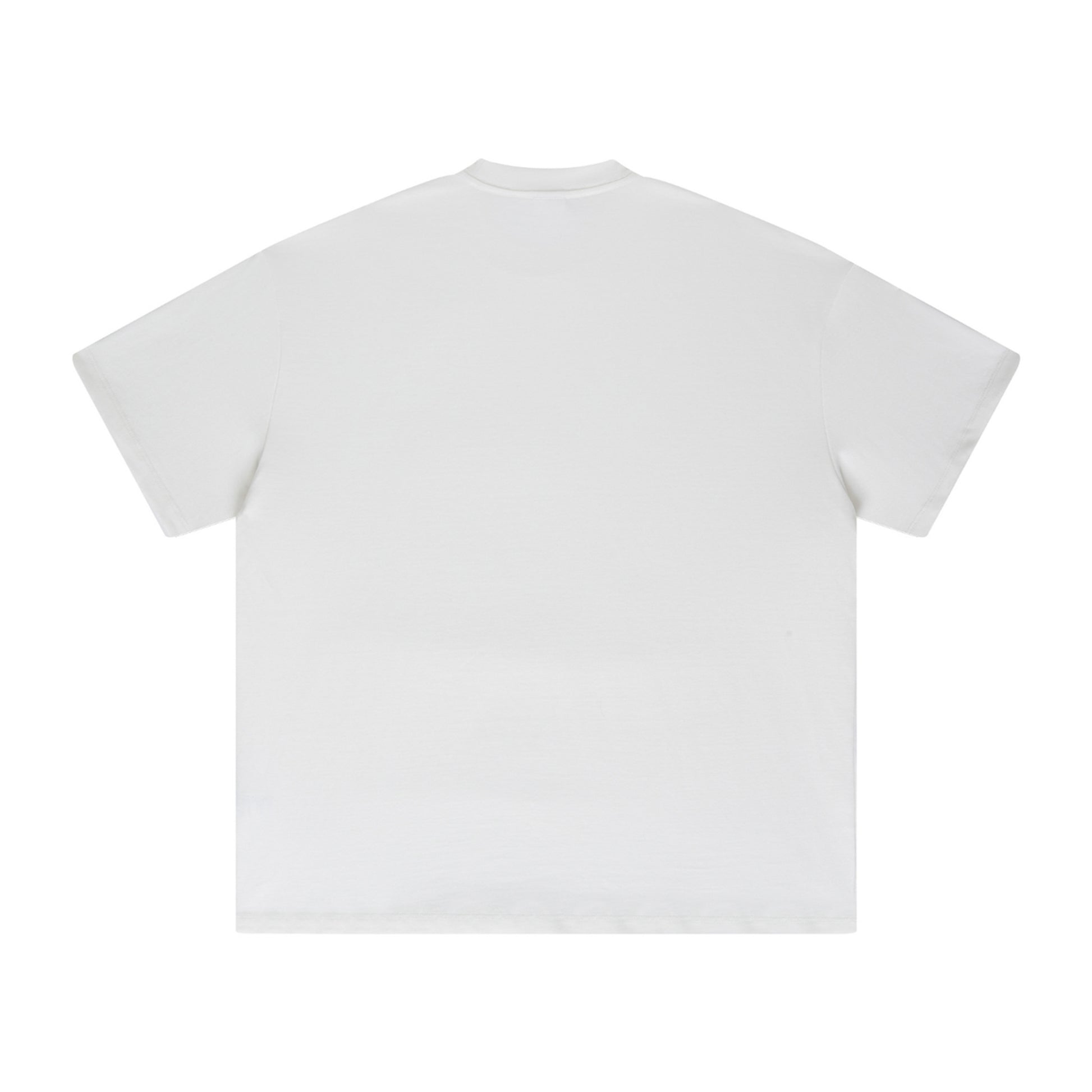 FineAF Collection One heavyweight drop-shoulder T-shirt in White, back flat lay