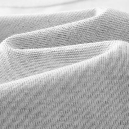 FineAF White heavyweight T-shirt fine cotton jersey fabric close-up