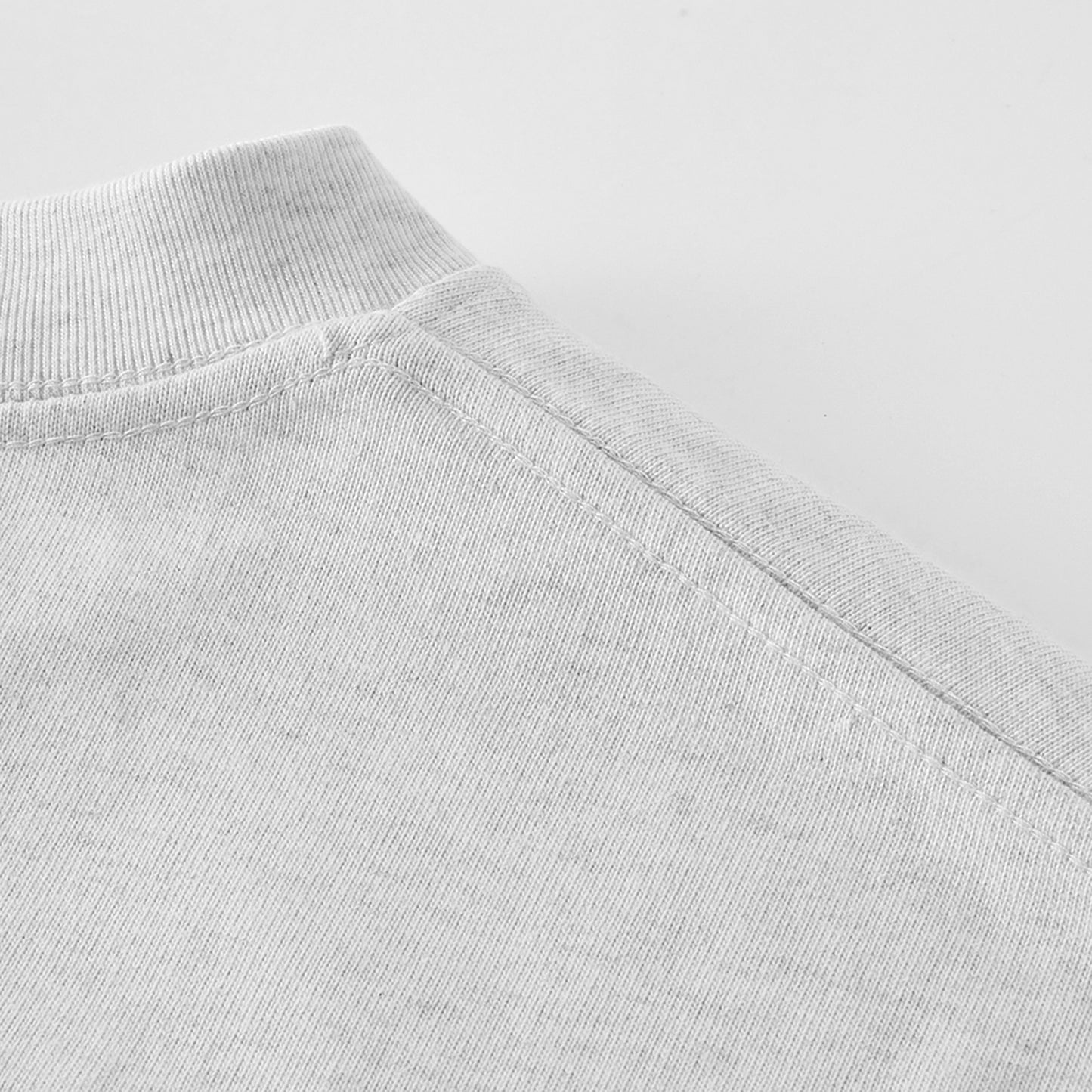 FineAF White heavyweight T-shirt dropped shoulder and sleeve seam detail