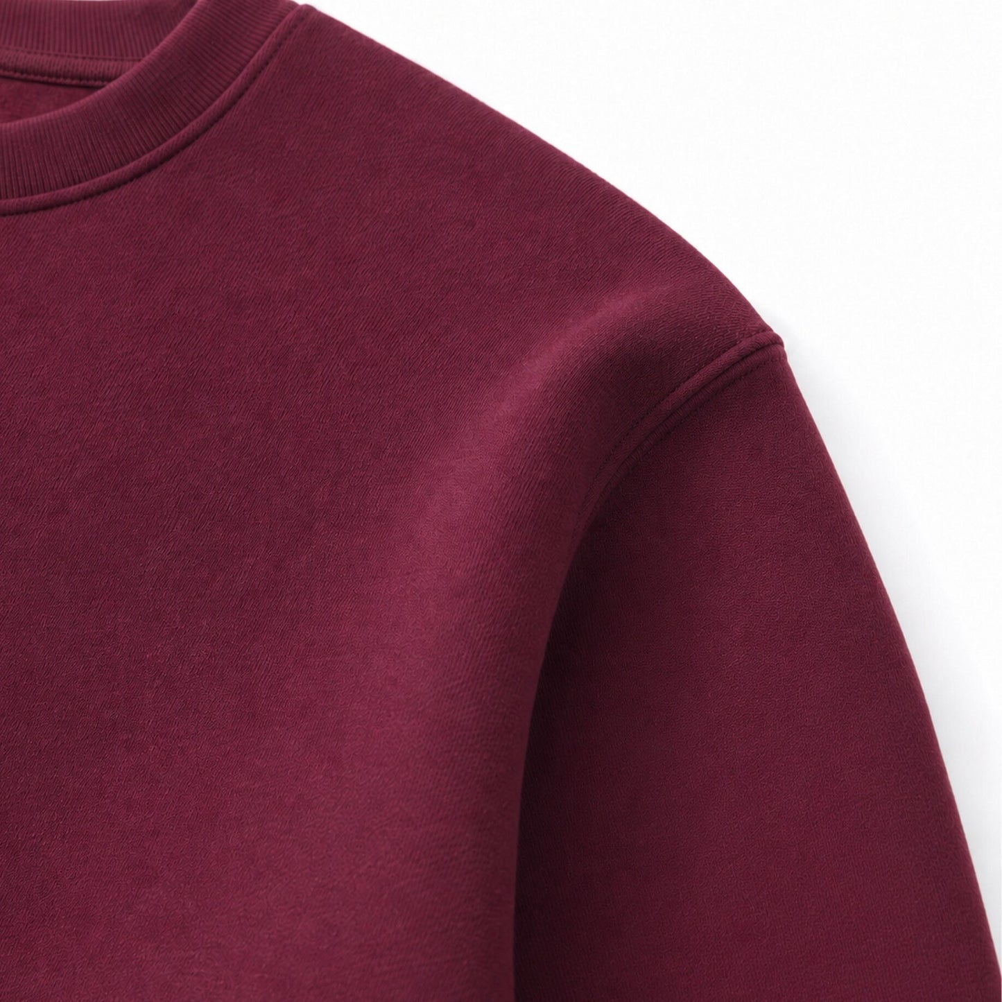 Close-up of the FineAF Visionary sweatshirt dropped shoulder construction